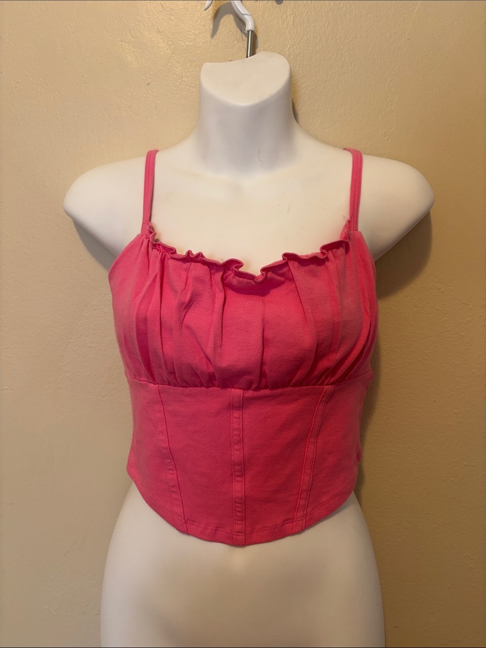 Hollister Hot Pink Cropped Cami Top